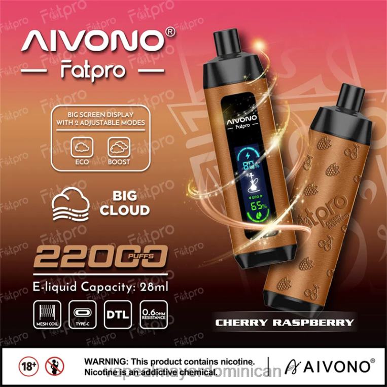 Vape Desechable ZFFP04 Aivono Fatpro 22000 frambuesa cereza