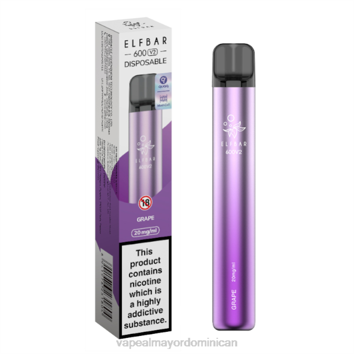 X82D284 - vape desechable uva ELFBAR 600V2 20 mg